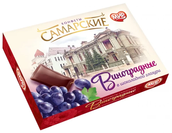 №2 КФ МИР Виноградные в шоколадной глазури 160г  в Елабуге