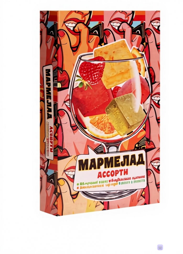  Мармелад АлкоАссорти(яблочный виски, клубничный просекко, апельсиновый вермут, лайм текила) 110г в Елабуге